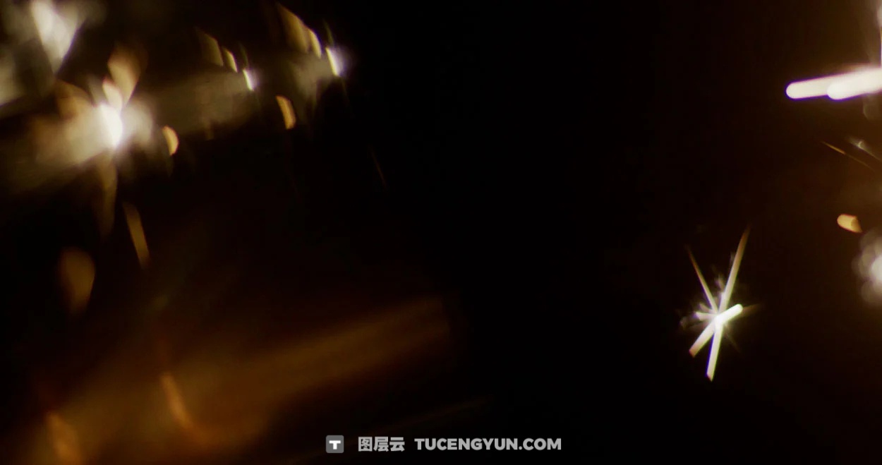 梦幻烟花镜头光晕金色光芒闪耀波光闪烁温暖氛围镜头光晕4K视频素材+JPG叠加素材 Sickboat – SPARKLER LENS FLARES (4K)（14865）图层云