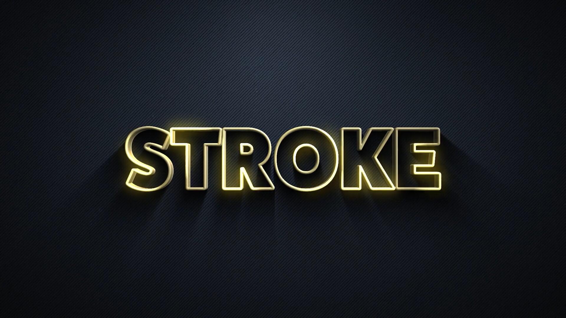 PR模板：创意风格3D文字生长发光效果动画模板（14870）