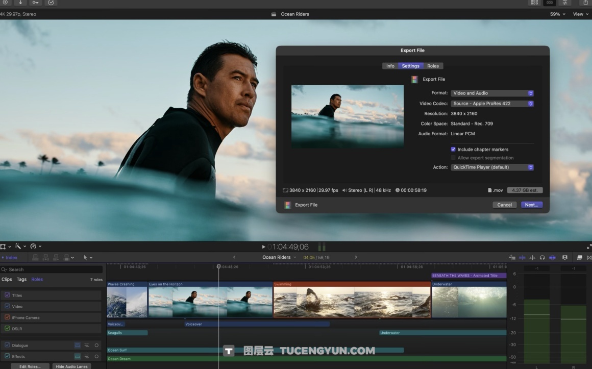 苹果视频剪辑FCPX软件 Final Cut Pro 12 Mac 中/英文版图层云 苹果视频剪辑FCPX软件 Final Cut Pro 12 Mac 中/英文版图层云