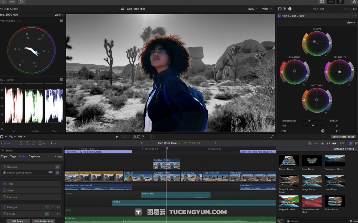 苹果视频剪辑FCPX软件 Final Cut Pro 12 Mac 中/英文版图层云