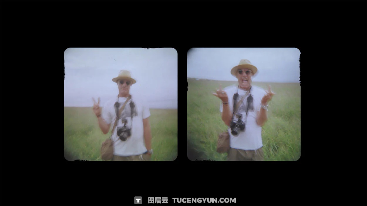 90款复古做旧胶片美学粗糙电影帧相机取景遮罩8K边框叠加PNG素材套装 Sickboat – Split Screen Film Mattes (8K)（14884）图层云