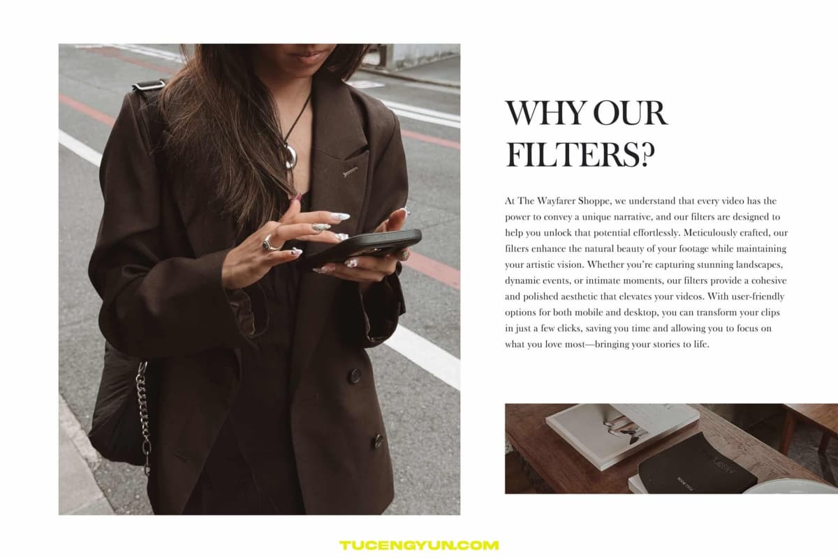 奢华精致老钱风时尚网红服装品牌、下午茶人像场景摄影LUT+LR调色预设 The Wanderful Wayfarer – 5 Lifestyle Mobile Video Filters（14889）图层云