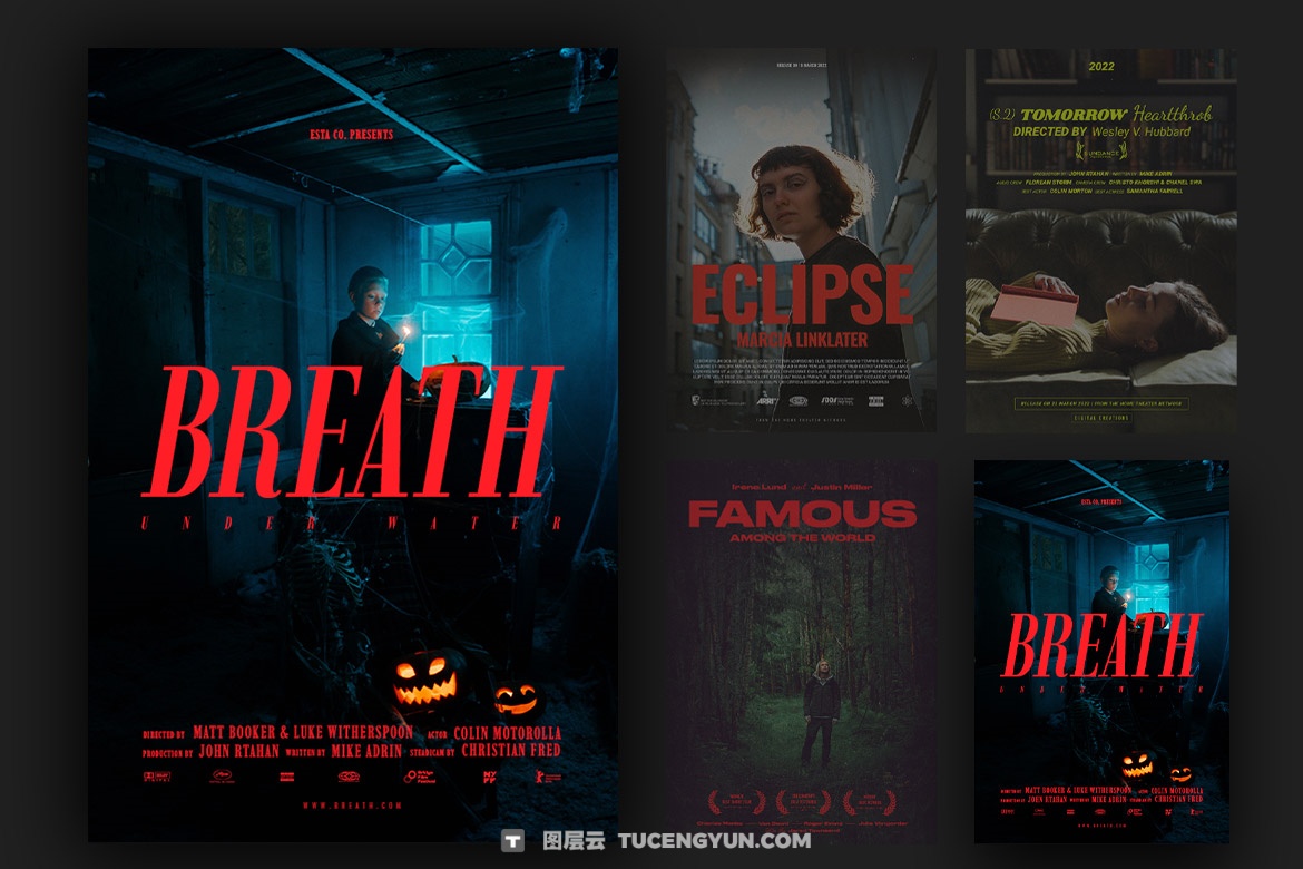 40个好莱坞史诗电影纪录片预告片剧院竖屏海报封面演员表PSD模板 Pixflow – French Movie Posters V.1(14893)图层云 40个好莱坞史诗电影纪录片预告片剧院竖屏海报封面演员表PSD模板 Pixflow – French Movie Posters V.1(14893)图层云