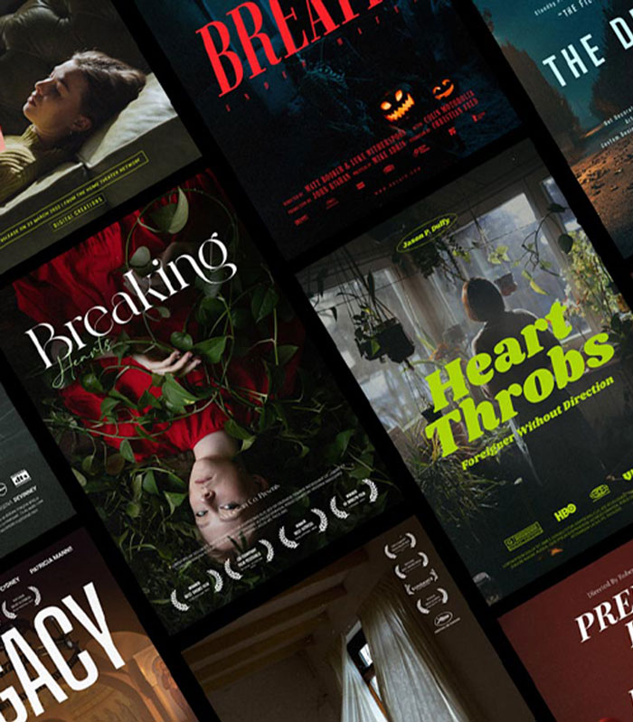 40个好莱坞史诗电影纪录片预告片剧院竖屏海报封面演员表PSD模板 Pixflow – French Movie Posters V.1（14893）