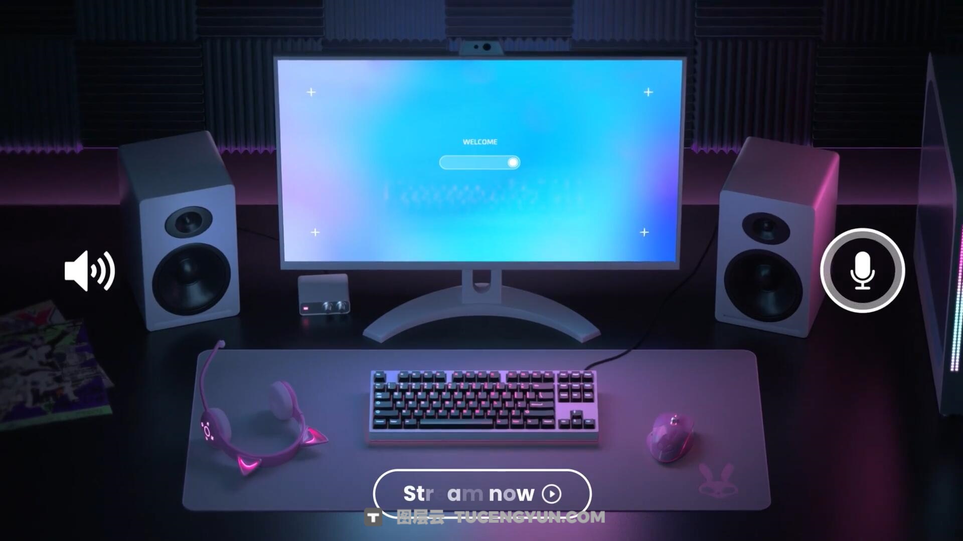 达芬奇预设：30个极简主义视频编辑剪辑播放暂停关注引导按钮点击标题动画 Video Editor Studio – Buttons Title Pack（14895）图层云