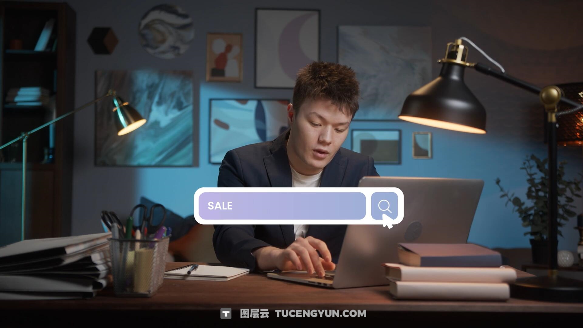 达芬奇预设：30个极简主义视频编辑剪辑播放暂停关注引导按钮点击标题动画 Video Editor Studio – Buttons Title Pack（14895）图层云