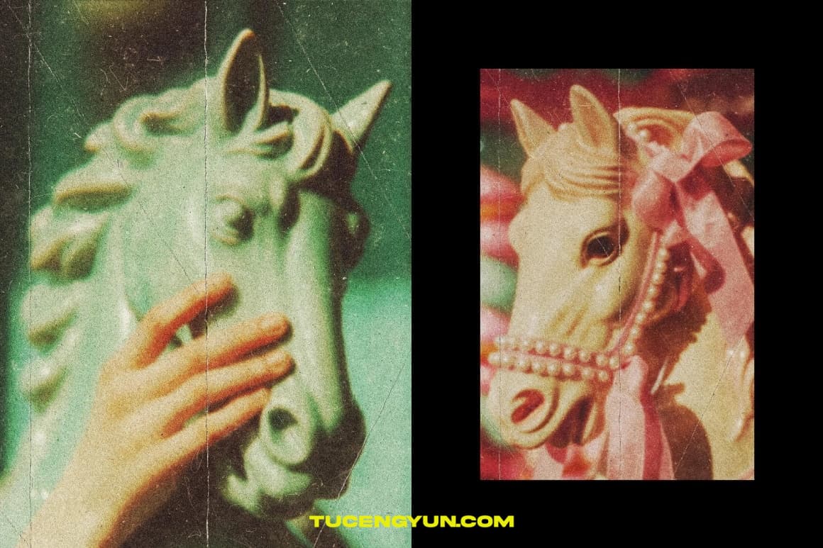 梦幻模糊老式划痕折痕破损做旧颗粒半调纸张印刷叠加PSD特效样机 Blurred Folded Paper Photo Effect（14897）图层云