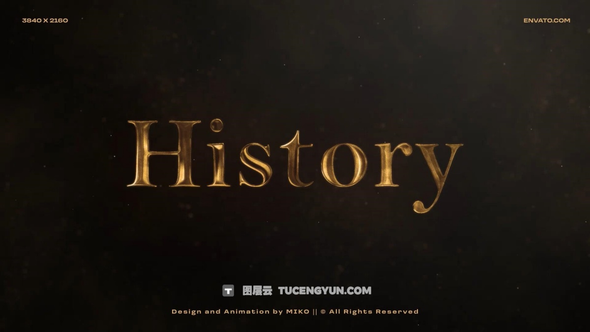 AE模板:大气史诗级沉重战争历史纪录片金色镀铬文字标题电影预告片动画(14928)图层云 AE模板:大气史诗级沉重战争历史纪录片金色镀铬文字标题电影预告片动画(14928)图层云