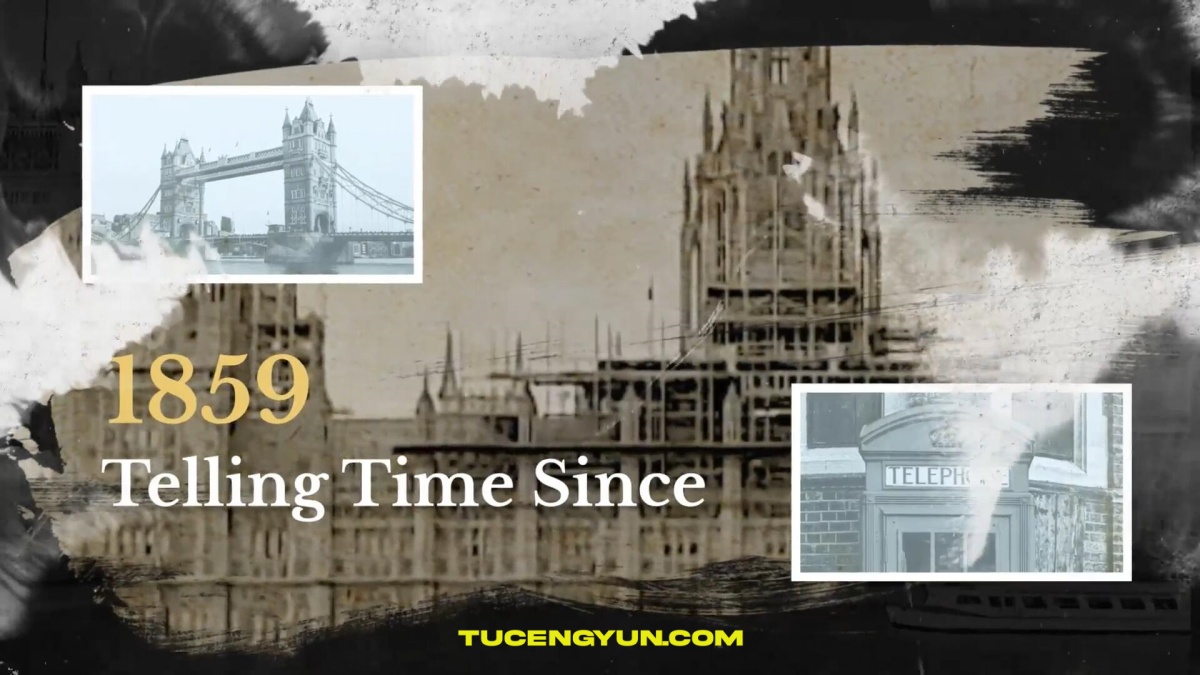 AE模板：复古墨水晕染厚重历史回顾战争探险财经记录片展示动画模板（14929）图层云