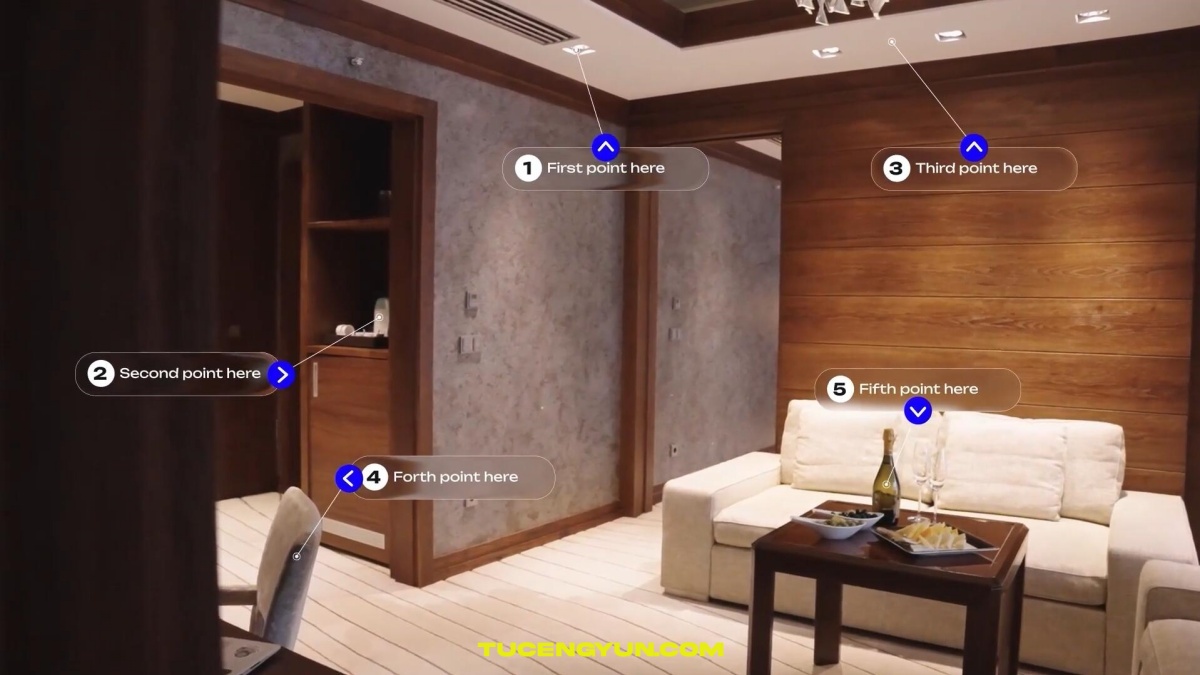 AE模板：10个液态玻璃风格呼出式文字标题数据标注跟踪效果动画（14935）图层云