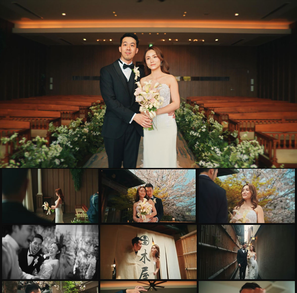 32个亚洲面孔现代婚礼摄影商业广告短片摄像机实拍LOG原始灰片调色练习片段4K视频素材（14953）图层云