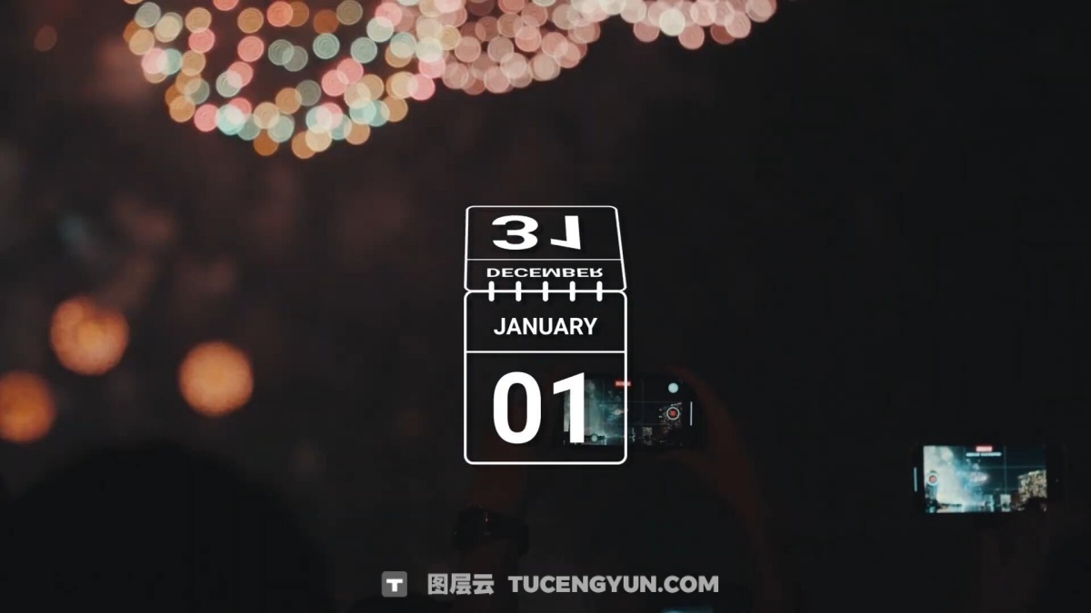 达芬奇预设：20个全新实用视频剪辑时间、日期、日历标题动画预设包（14965）图层云