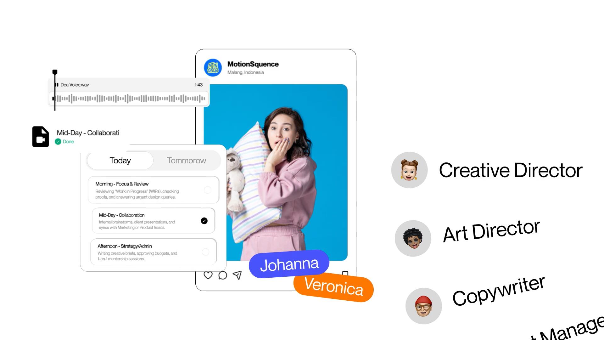 AE模板：创意风格文字标题照片轮播、循环、滚动场景排版动画模板（14968）图层云