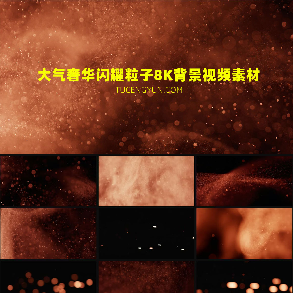 33个经典大气奢华优雅暗红色调闪耀粒子超高清8K背景视频素材（14670）