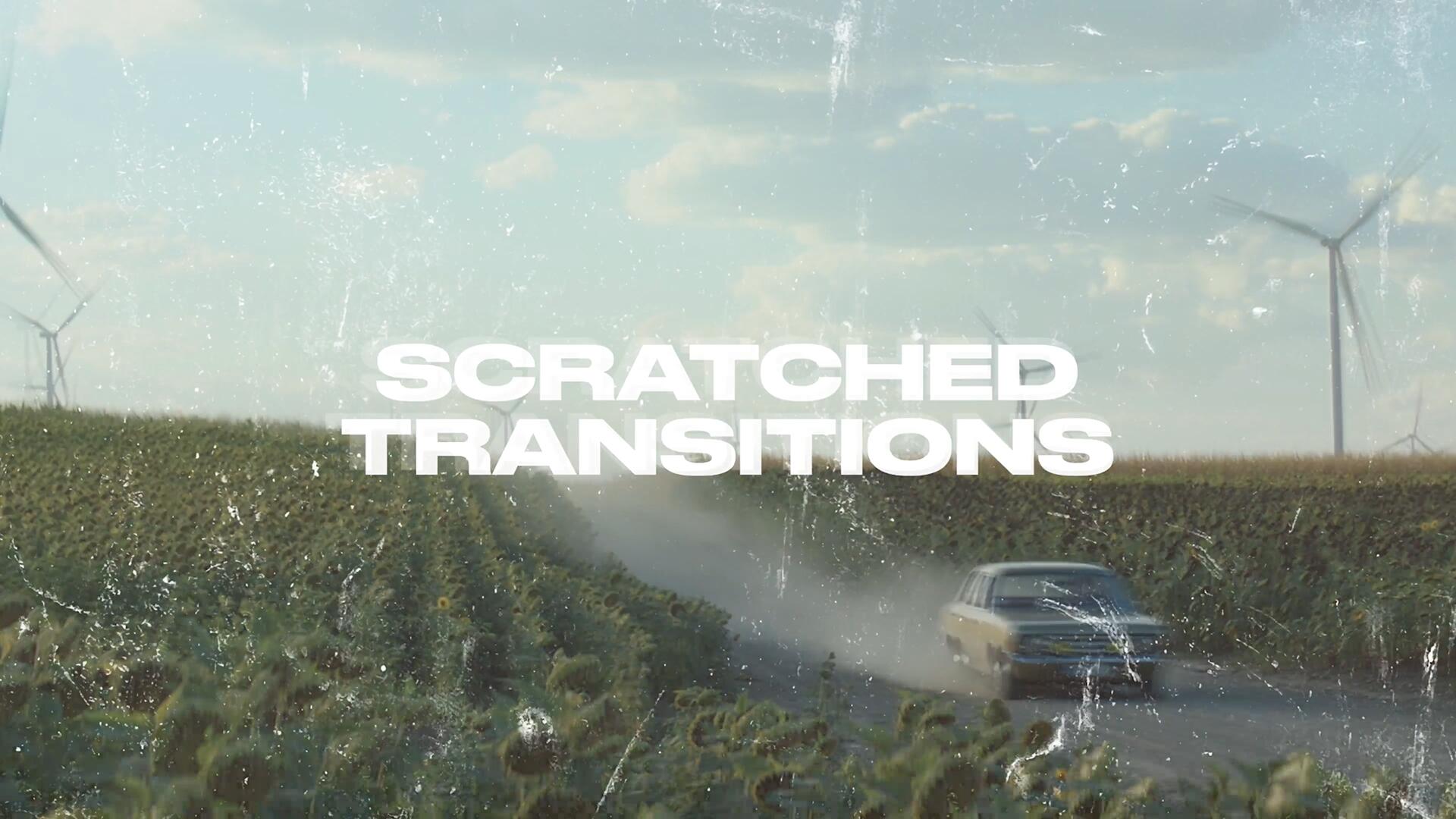 PR模板：复古美学胶片灰尘颗粒粗糙划痕无缝转场过渡（14977）