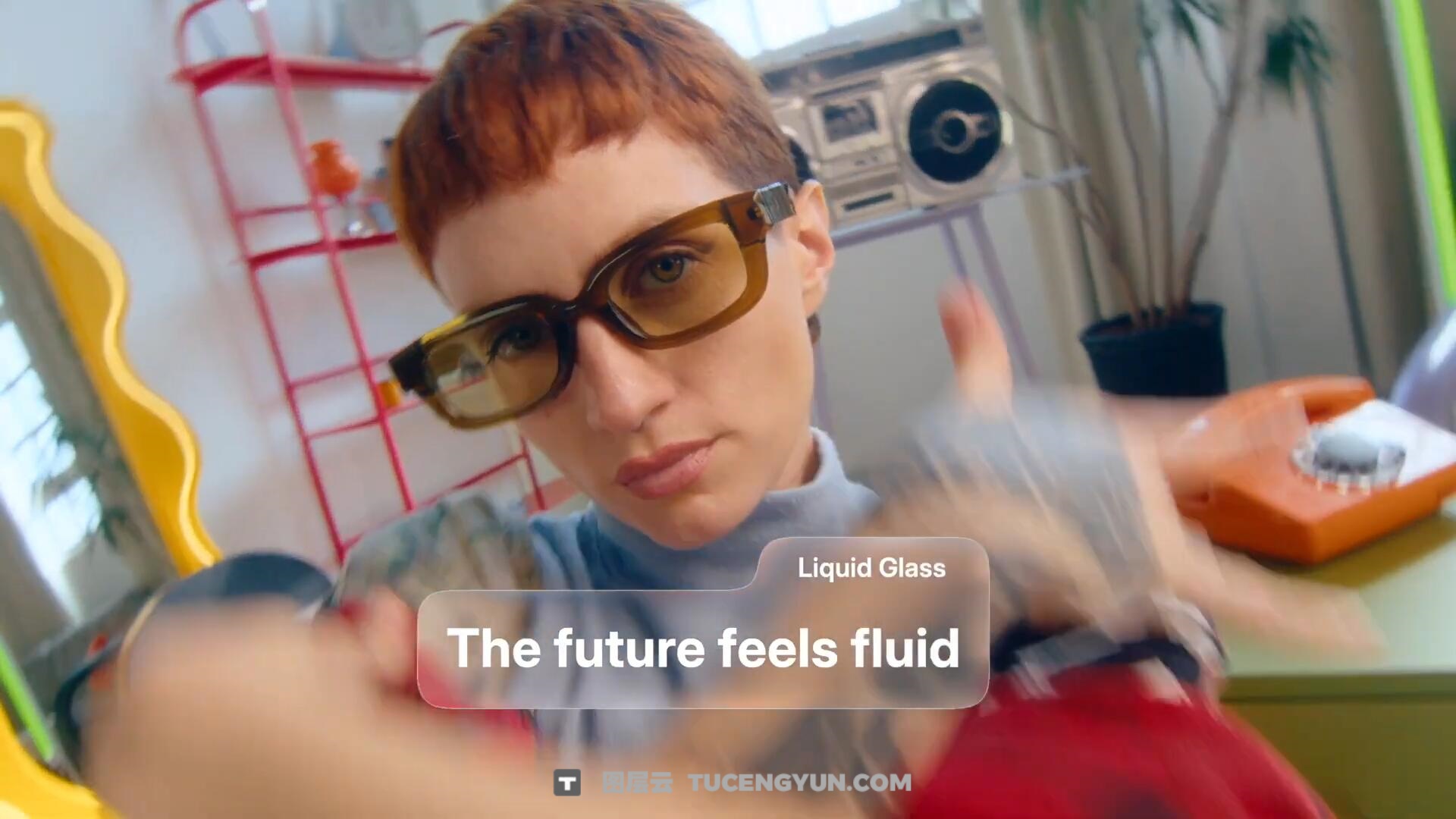 FCPX插件：45个全新苹果液态玻璃风格美学标题排版、转场过渡效果动画 Liquid Glass Vol.2（13547）图层云