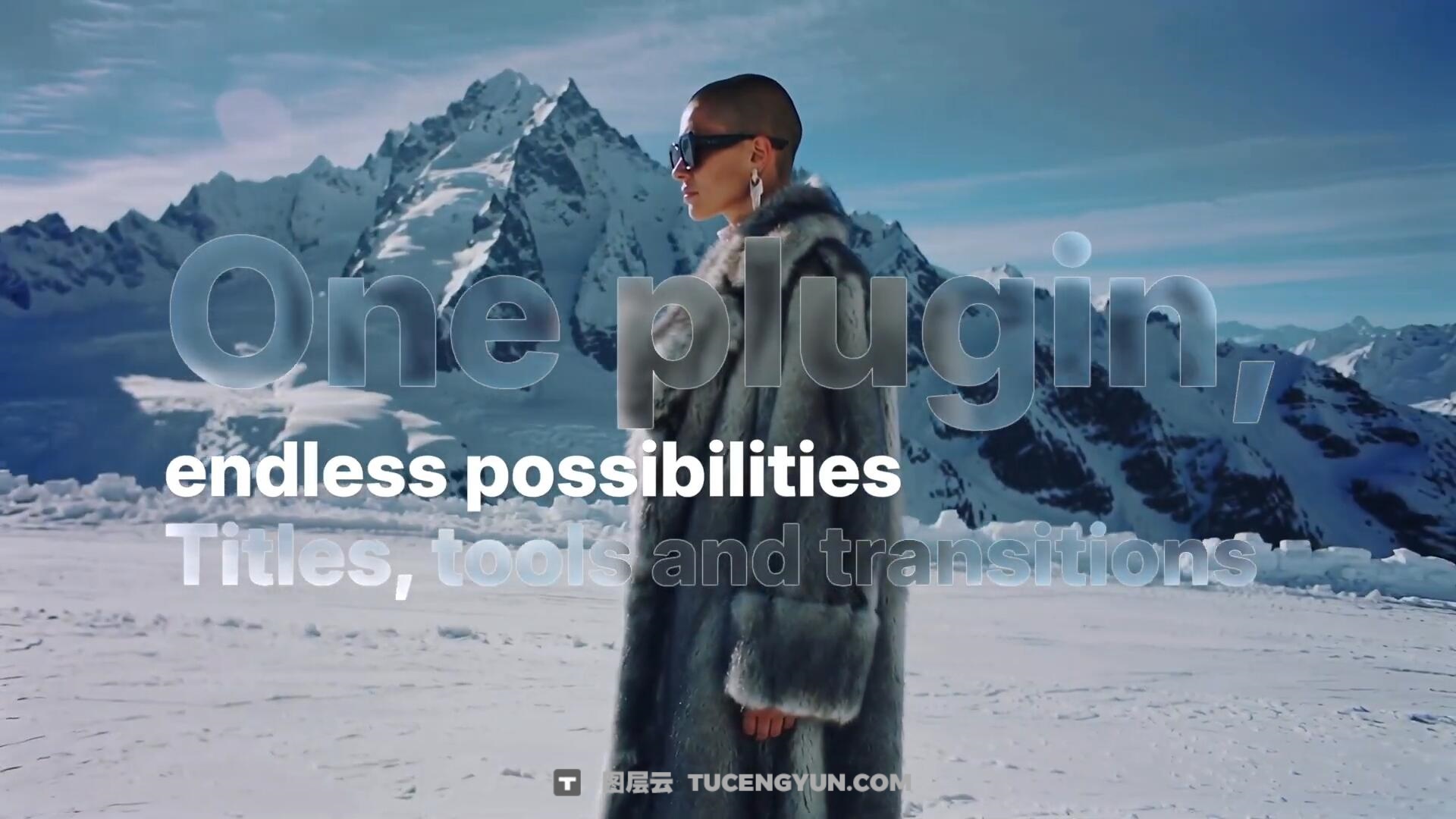 FCPX插件：45个全新苹果液态玻璃风格美学标题排版、转场过渡效果动画 Liquid Glass Vol.2（13547）图层云