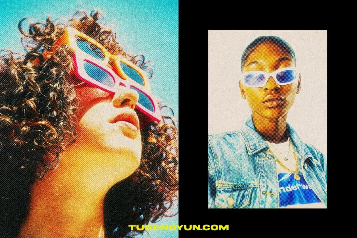 复古千禧Y2K风格朦胧梦幻半色调颗粒印刷打印噪点褶皱纸张纹理叠加PSD特效样机 Glow Dots Card Photo Effect（14987）图层云