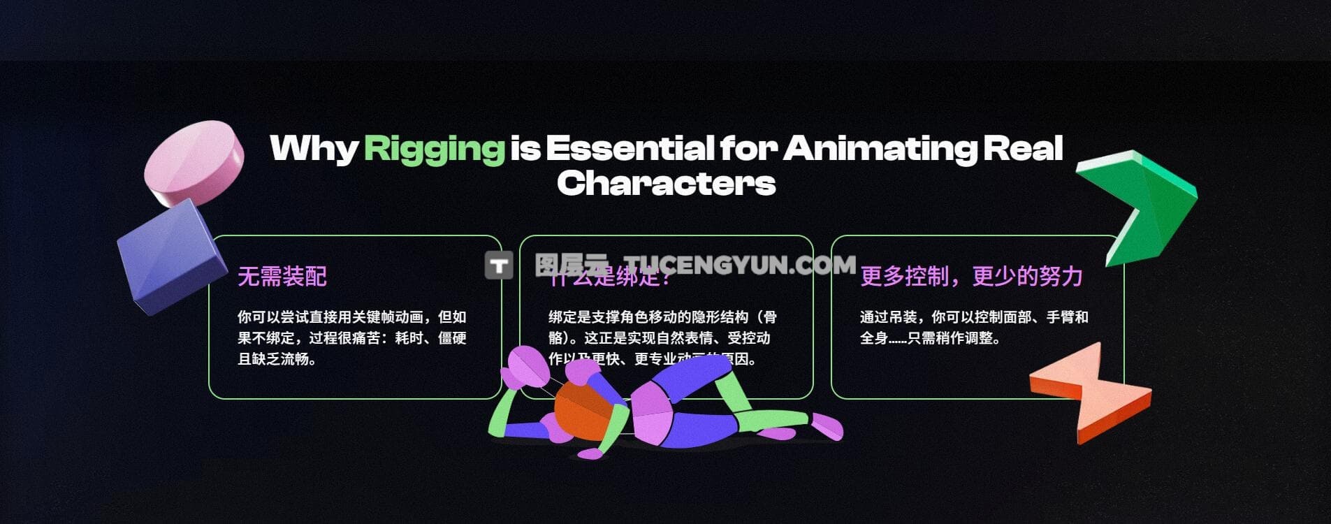 大师课程：掌握从基础到高级角色动画绑定After Effects视频课程+项目文件 中英文字幕（14990）图层云