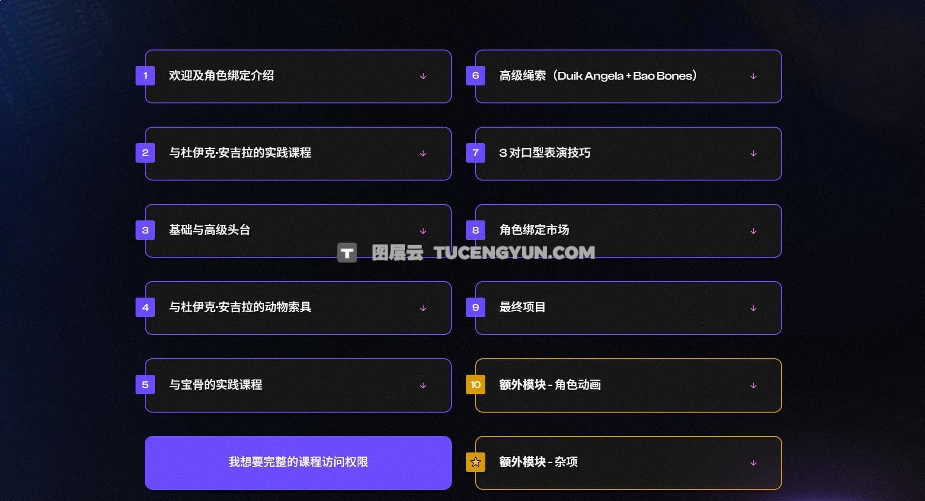大师课程：掌握从基础到高级角色动画绑定After Effects视频课程+项目文件 中英文字幕（14990）图层云