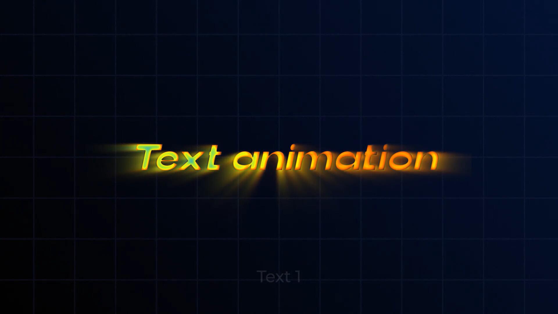 PR模板：未来感霓虹渐变热熔发光文字标题字幕动画（14991）