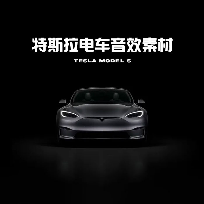 音效：46个特斯拉Model S电车启动、刹车、驶过、发动机、加速、倒车、转弯、停车电影广告游戏音效素材 Tesla Model S Vol.1（15000）