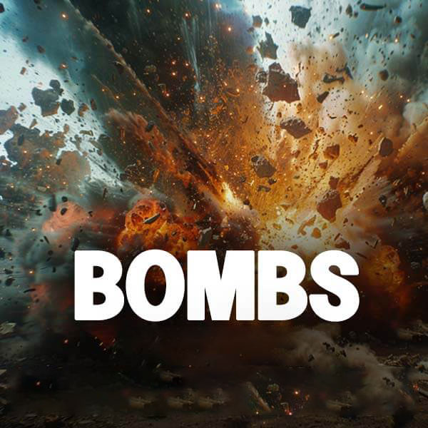 音效：80个炸弹爆炸破坏碎片飞溅掉落音效素材包（15009）