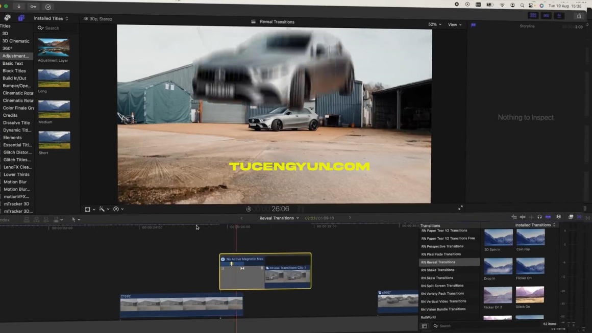FCPX插件：30种热门对象主体拆分遮罩转场过渡效果FCPX插件 支持横竖屏 Ryan Nangle – Reveal Transition Pack（15011）图层云