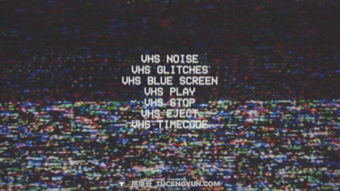 200多个真实VHS视觉美学录像带故障纹理、噪点、毛刺、播放、停止、弹出、关闭JPG图片素材+视频素材+音效素材 Sickboat – VHS EFFECTS – REAL VHS TEXTURE OVERLAYS (4K)（15017）图层云