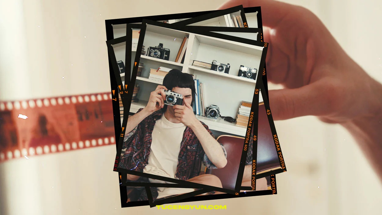 38个复古美学宝丽来电影胶片帧图片拼贴定格转场AE/PR模板+转场音效素材 Sickboat – Photo Film Transitions（15019）图层云