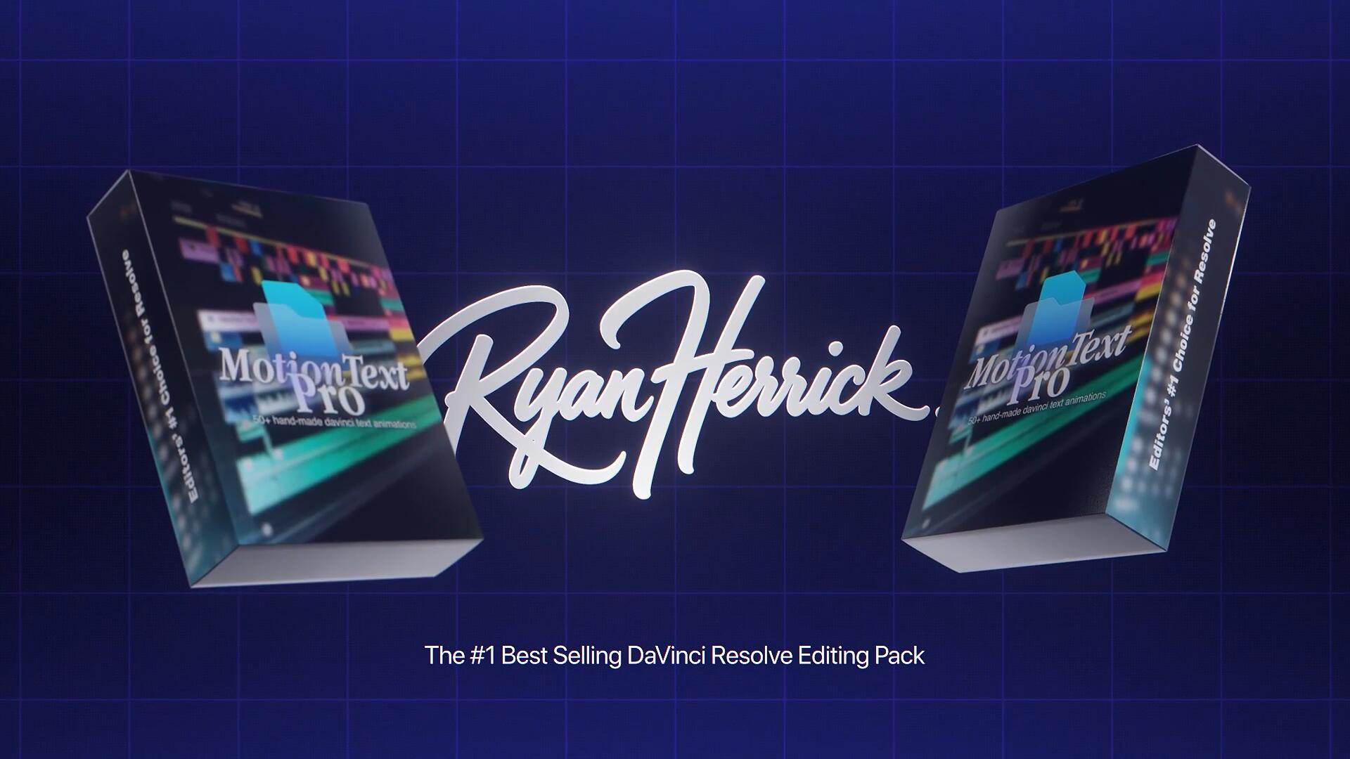 达芬奇模板：热门病毒式短片剪辑风格文字标题字幕动画效果模板+中文字幕视频教程 Ryanherrick – MotionText Pro V1 – Text FX Pack v2026 for Davinci（15025）图层云