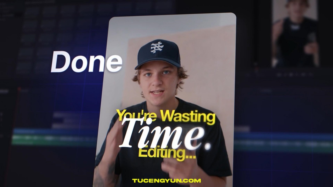 达芬奇模板：热门病毒式短片剪辑风格文字标题字幕动画效果模板+中文字幕视频教程 Ryanherrick – MotionText Pro V1 – Text FX Pack v2026 for Davinci（15025）图层云