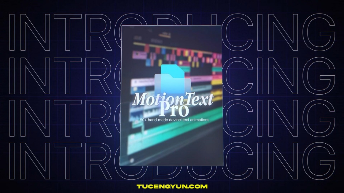 达芬奇模板：热门病毒式短片剪辑风格文字标题字幕动画效果模板+中文字幕视频教程 Ryanherrick – MotionText Pro V1 – Text FX Pack v2026 for Davinci（15025）图层云