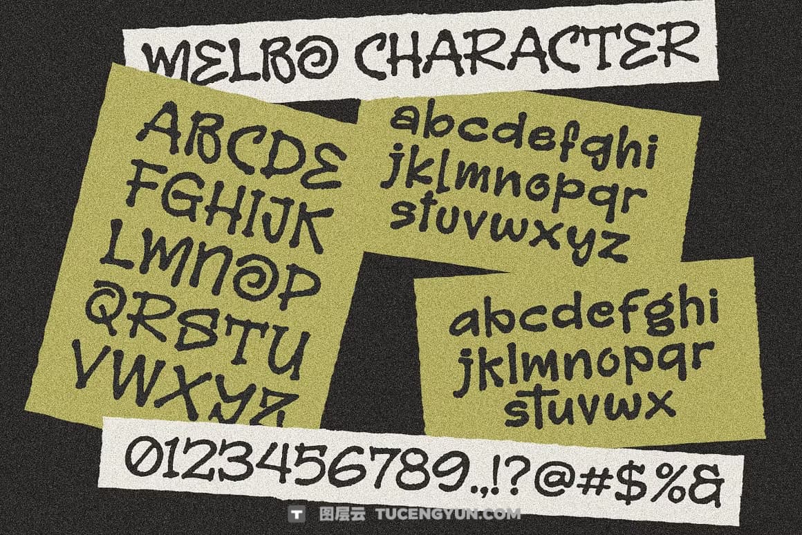 英文字体：大胆朋克叛逆马克笔手绘手写涂鸦艺术边缘粗糙墨迹渗透效果封面海报设计英文字体 Melbo – Distressed Handwriting Font（15026）图层云