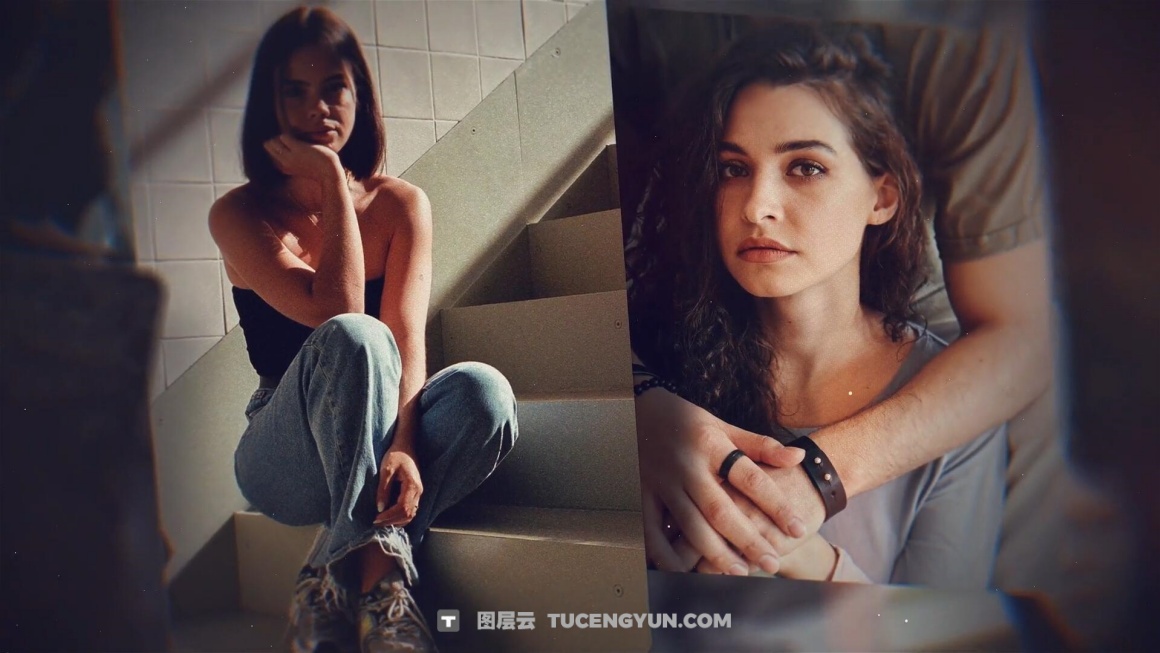 AE/PR模板：浪漫温馨婚礼纪念日电影胶片漏光旅行回忆录照片相册展示模板（15040）图层云