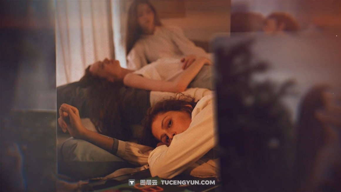 AE/PR模板：浪漫温馨婚礼纪念日电影胶片漏光旅行回忆录照片相册展示模板（15040）图层云