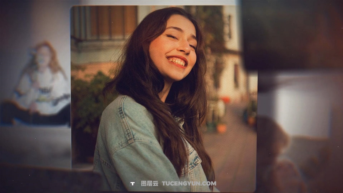 AE/PR模板：浪漫温馨婚礼纪念日电影胶片漏光旅行回忆录照片相册展示模板（15040）图层云